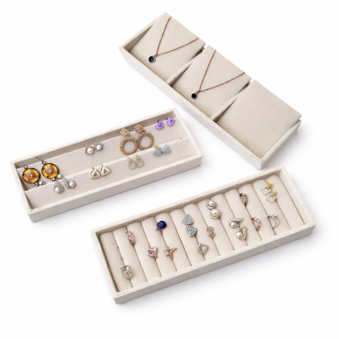 Jewellery Storage Tray Combo – Ring, Necklace & Earring Organiser