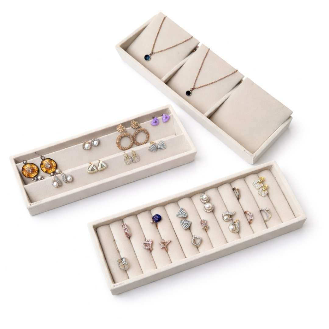 Jewellery Storage Tray Combo – Ring, Necklace & Earring Organizer