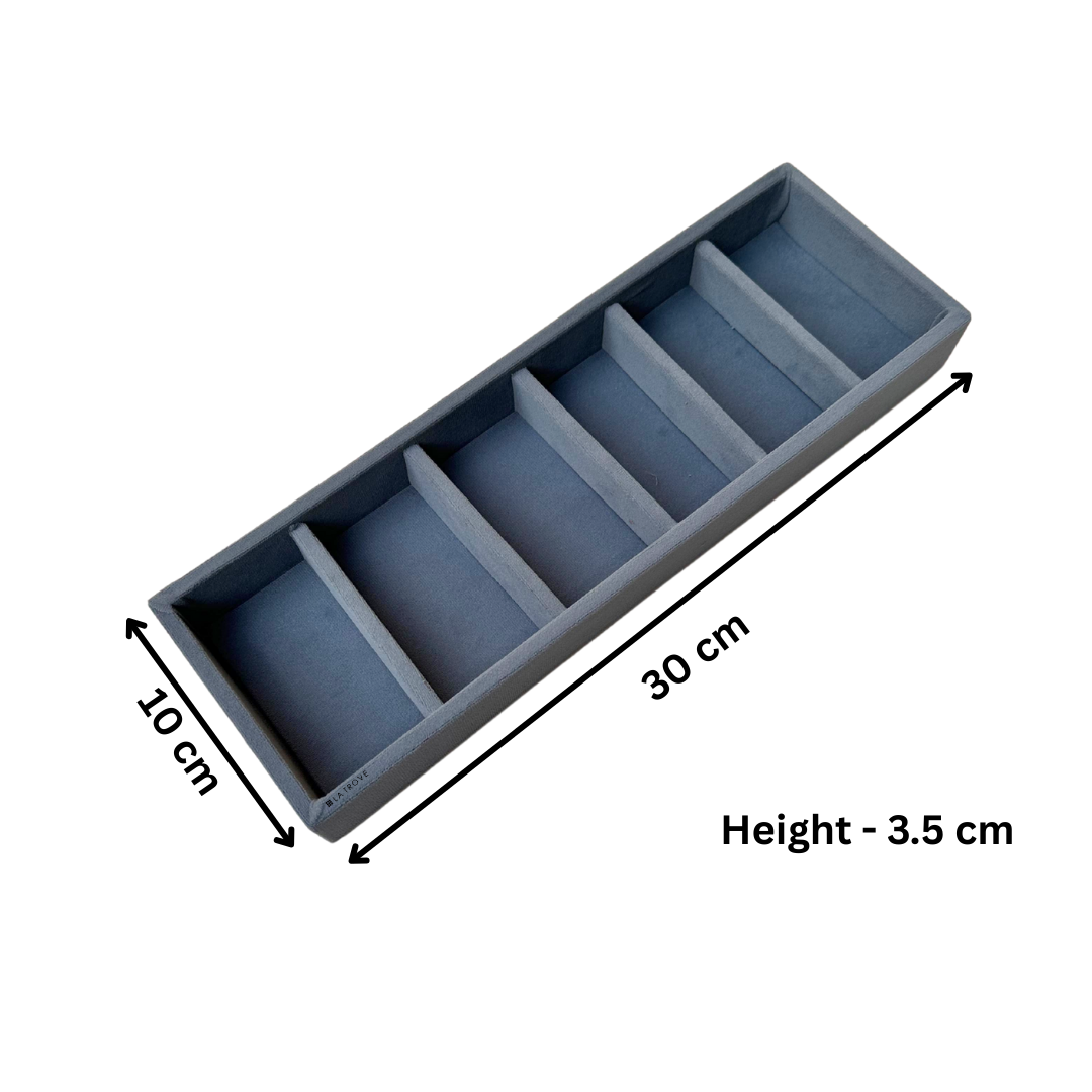 6 Grid Jewellery Tray (Sleek)