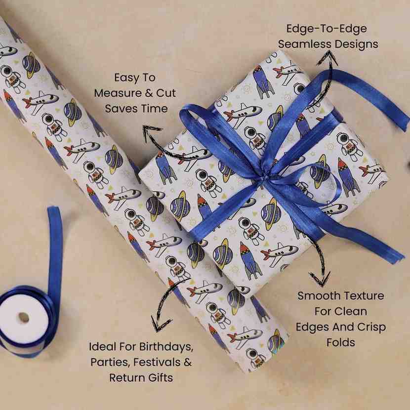 Space-Themed Packing Paper
