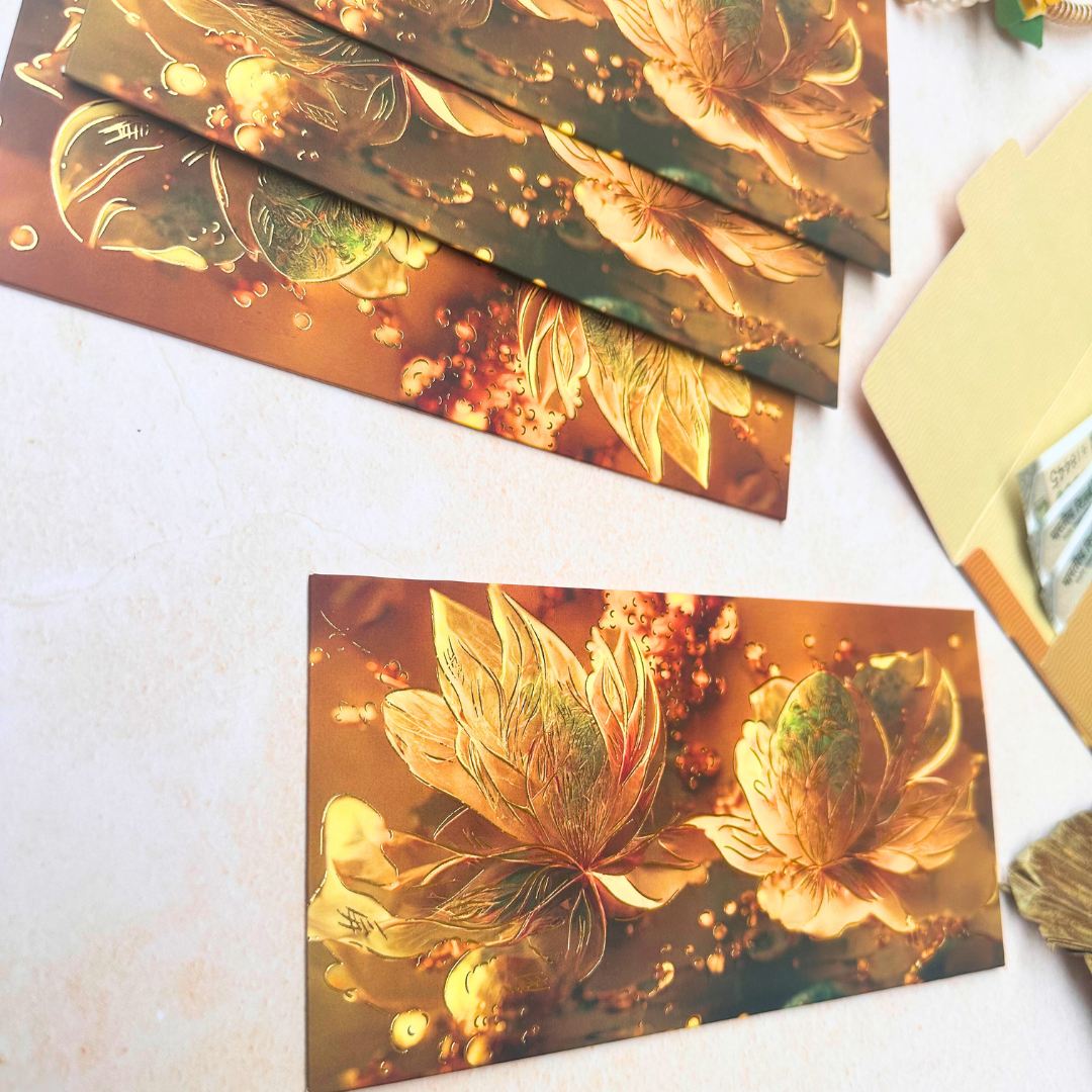 Golden Blossom Cash Envelopes