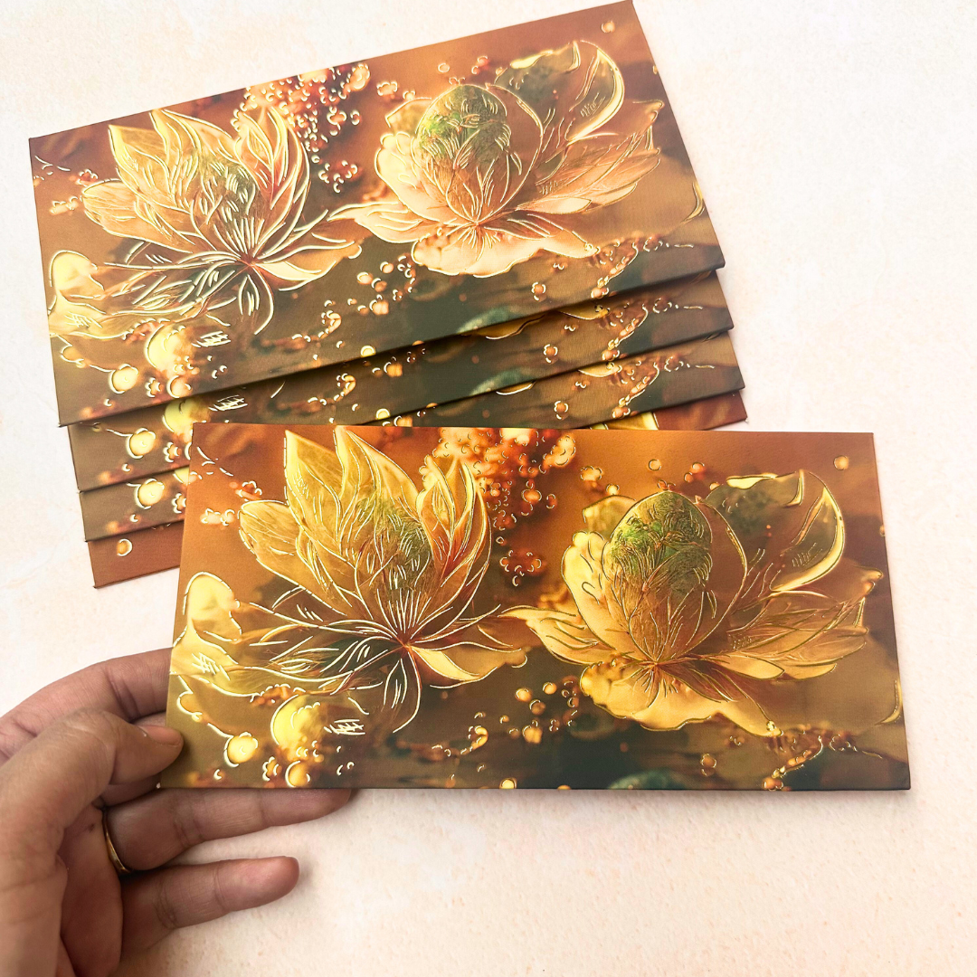 Golden Blossom Cash Envelopes for Gifting.