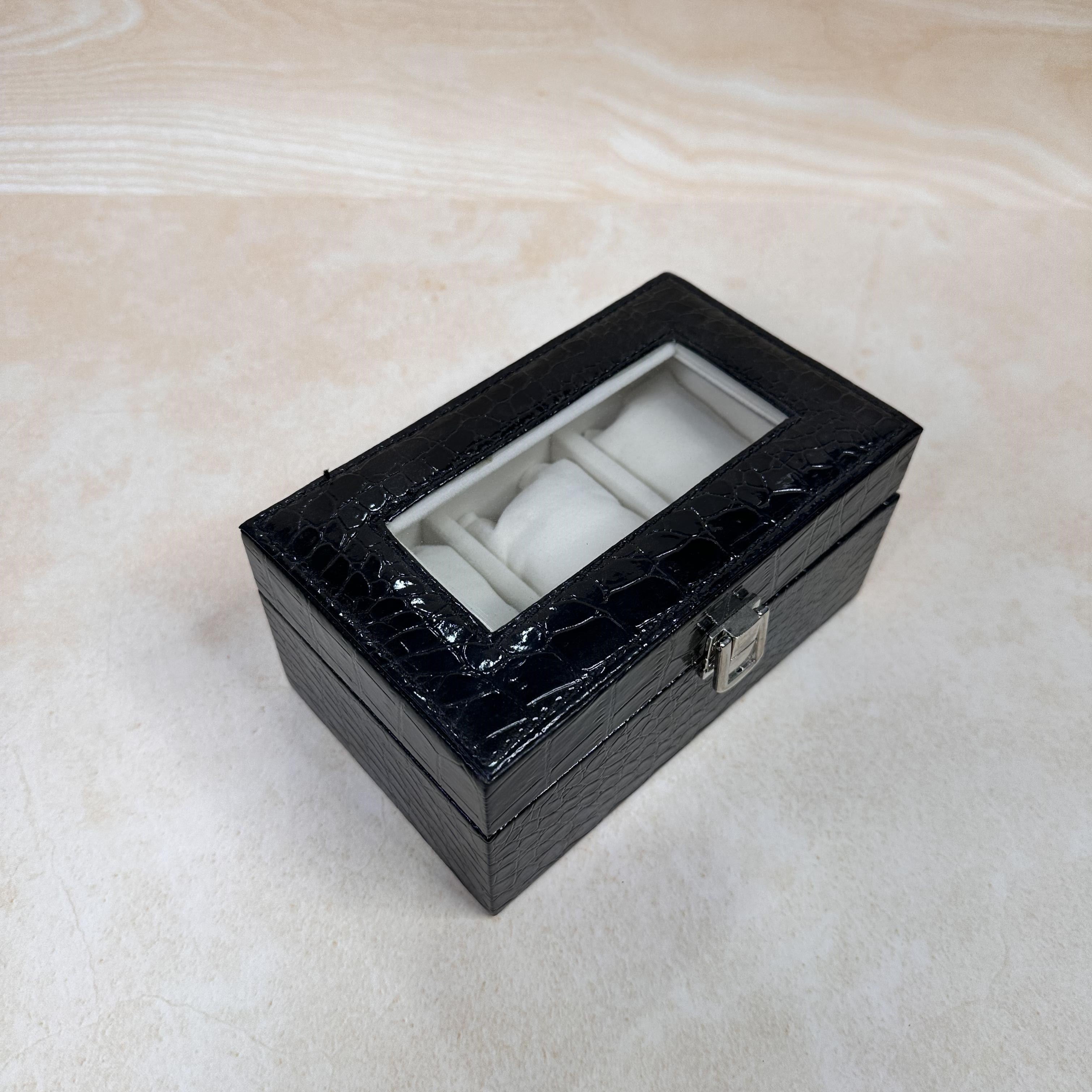 Black Watch Storage Box – 3-Slot Display Case | Latrove.