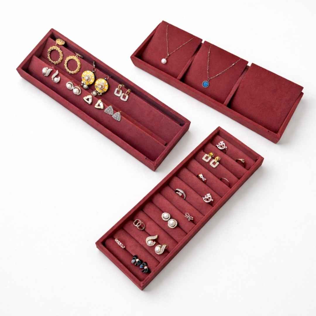 Jewellery Storage Tray Combo – Ring, Necklace & Earring Organiser