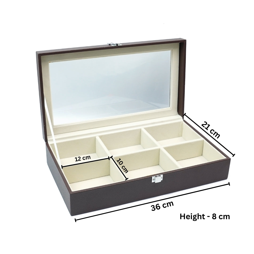 TBT Belt Organiser Box With Glass Top
