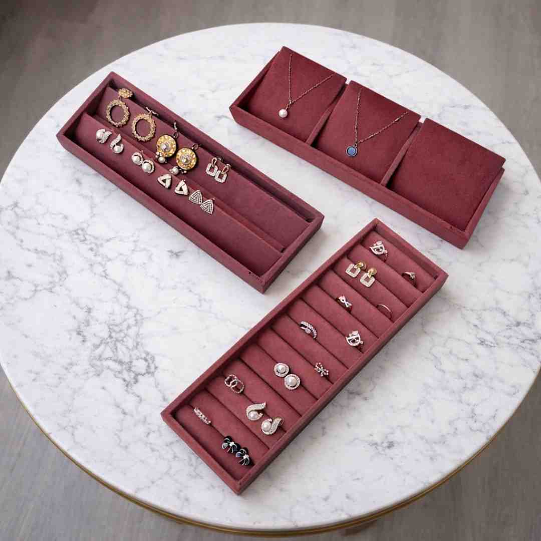 Jewellery Storage Tray Combo – Ring, Necklace & Earring Organizer
