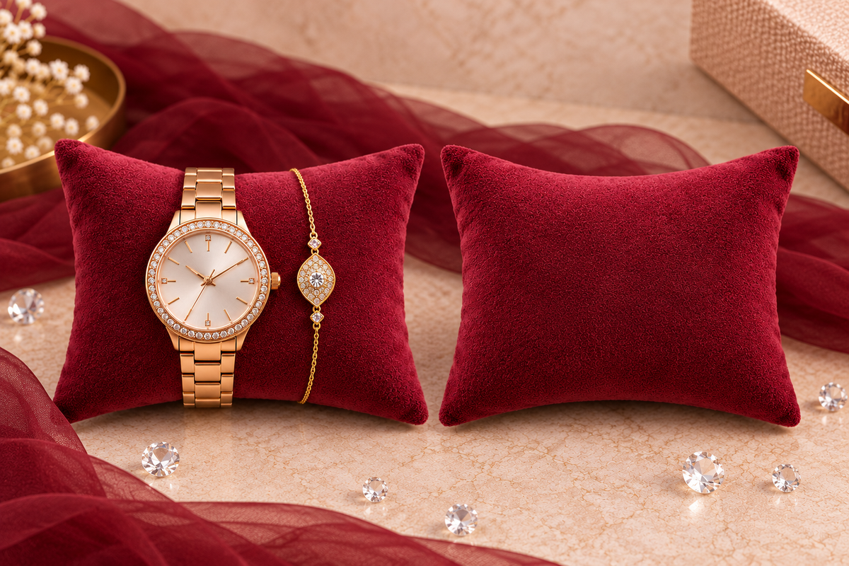 Velvet Watch Display Pillow