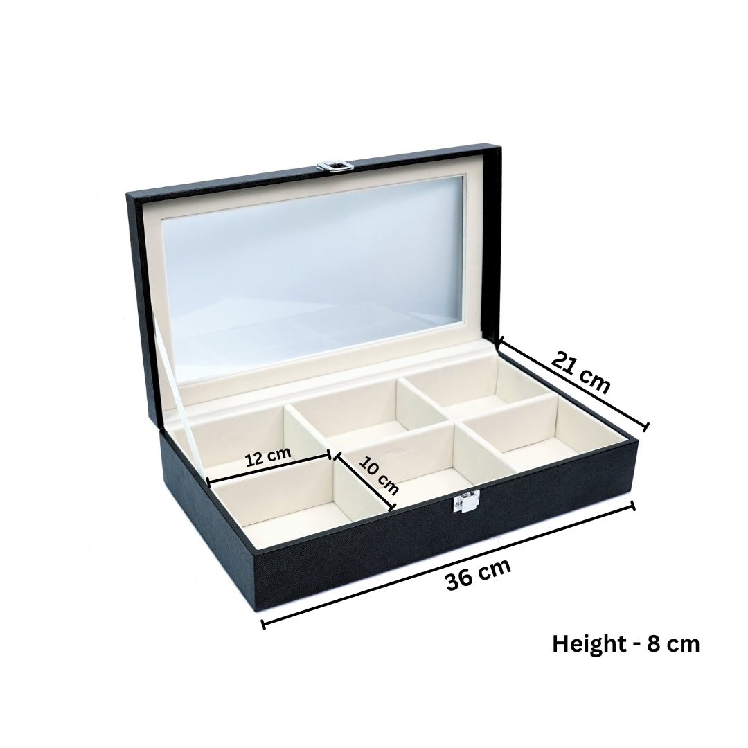 TBT Belt Organiser Box With Glass Top