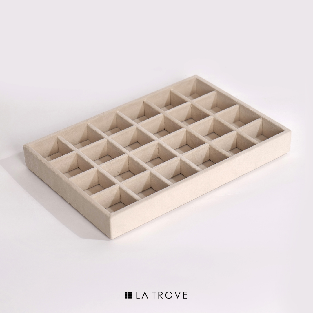 Luxury 24 Grids Jewellery Tray