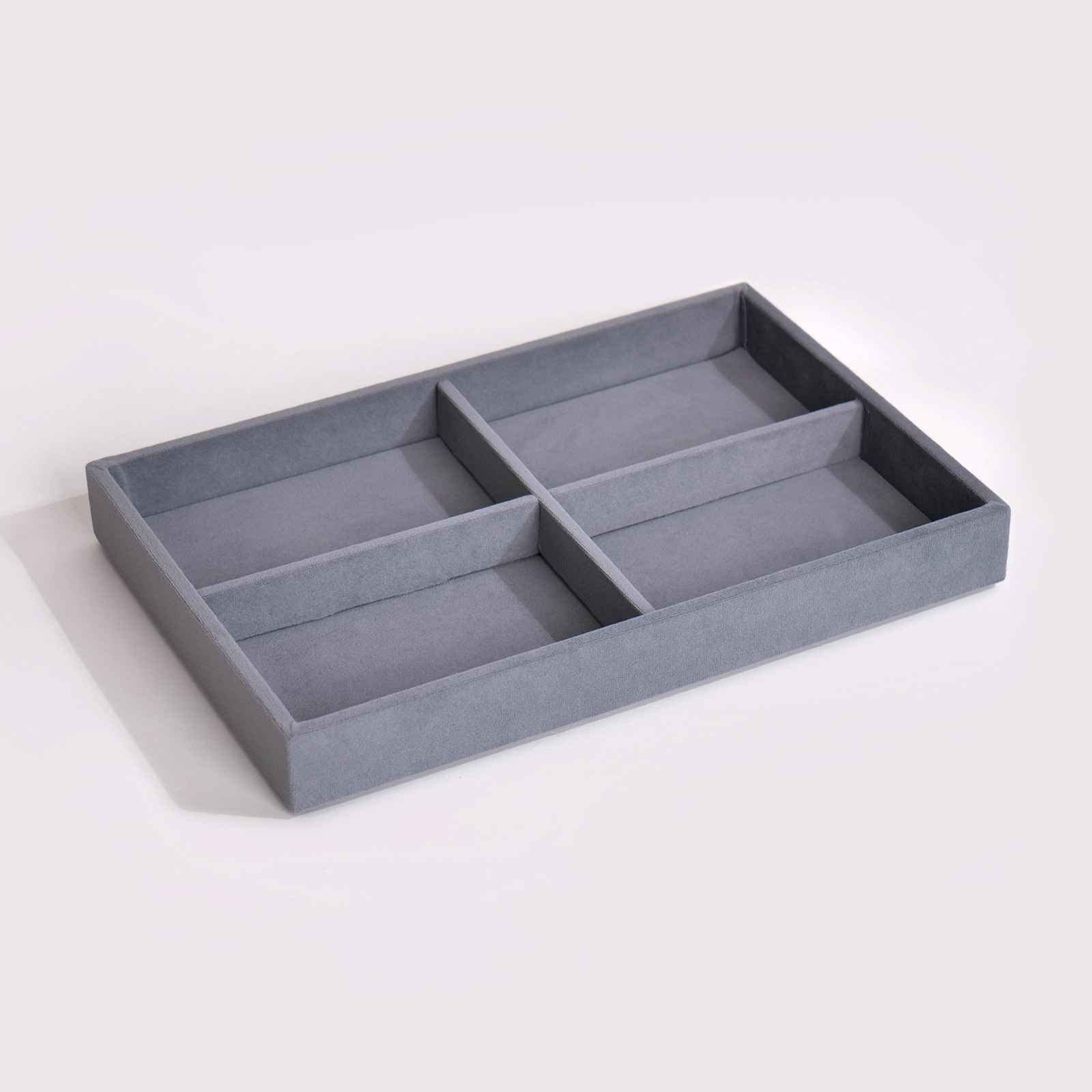 Drawer Stackable Jewellery Trays – Velvet Grid Organisers (4, 6, 12, 24)