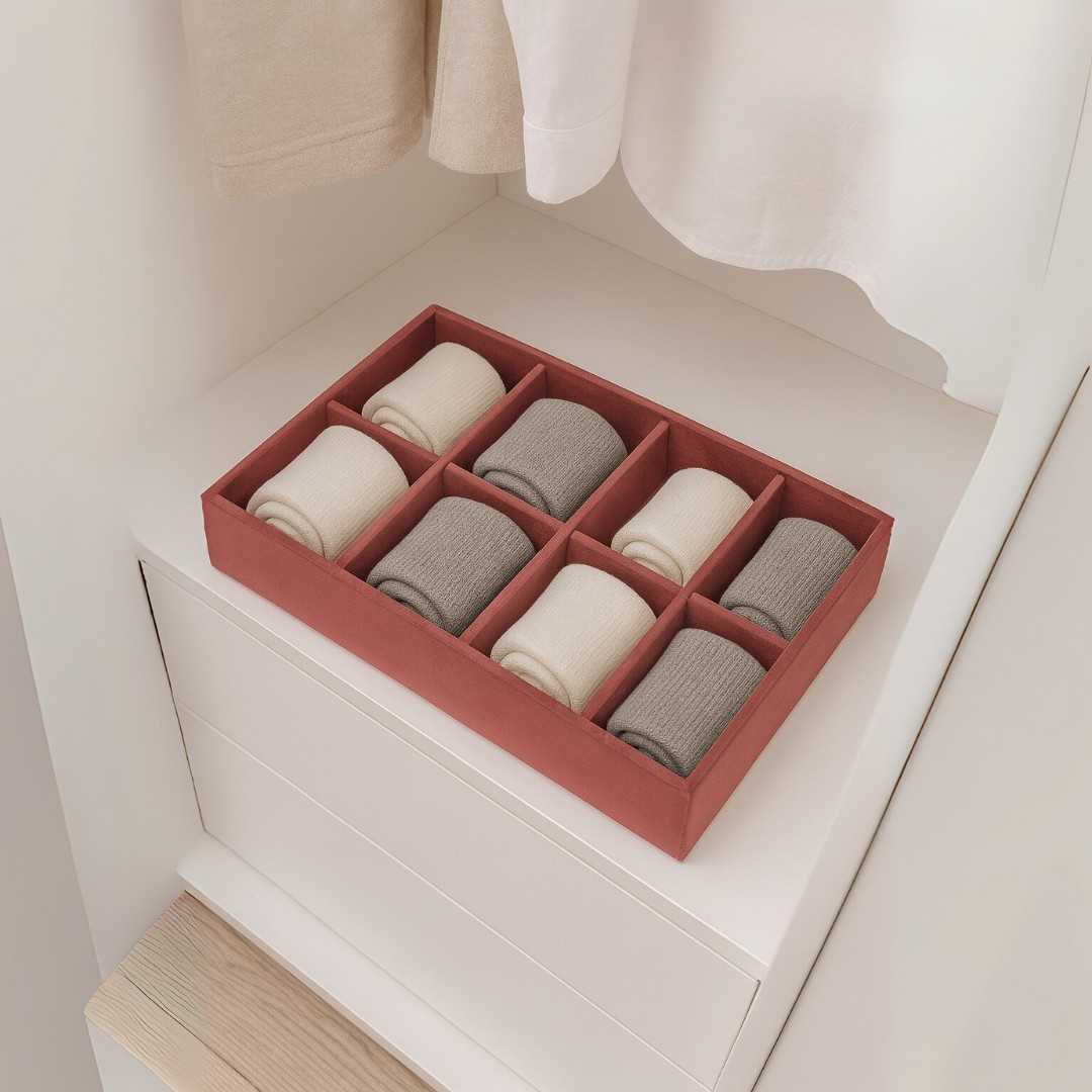 8 Slot Socks Organiser Tray