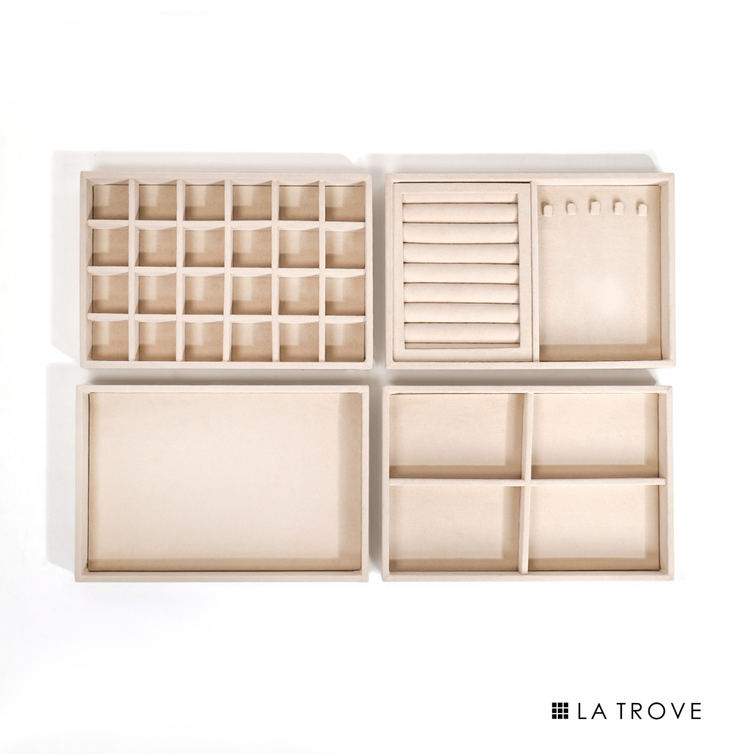 Drawer Stackable Jewellery Trays (Big Set of 4 Trays)