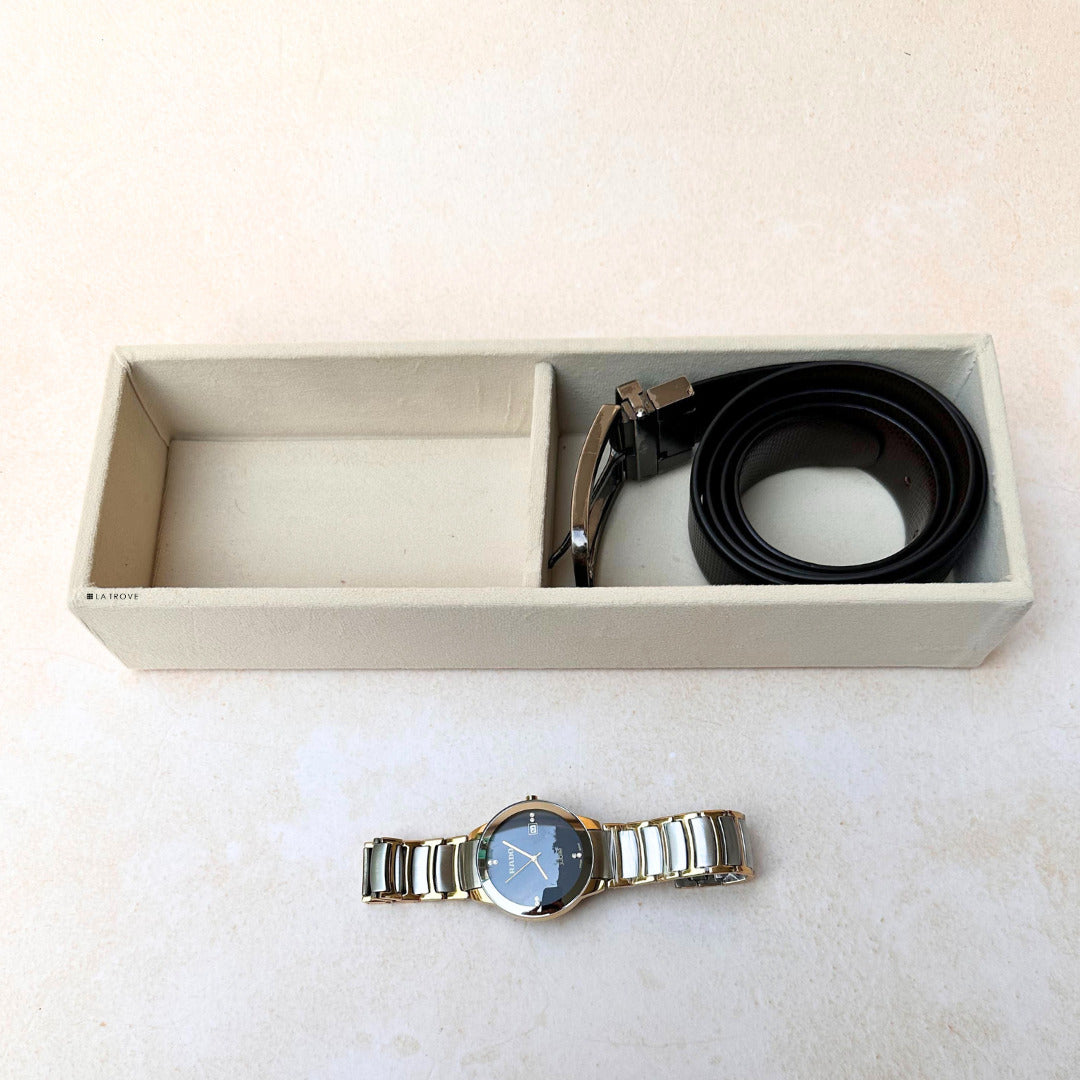 2 Slot Belt Organiser Tray (Sleek)