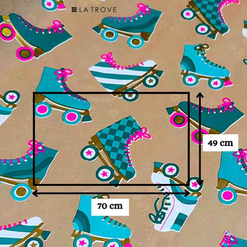 SKATES KIDS DUAL GIFT WRAPPING PAPERS - FUN SKATING DESIGN