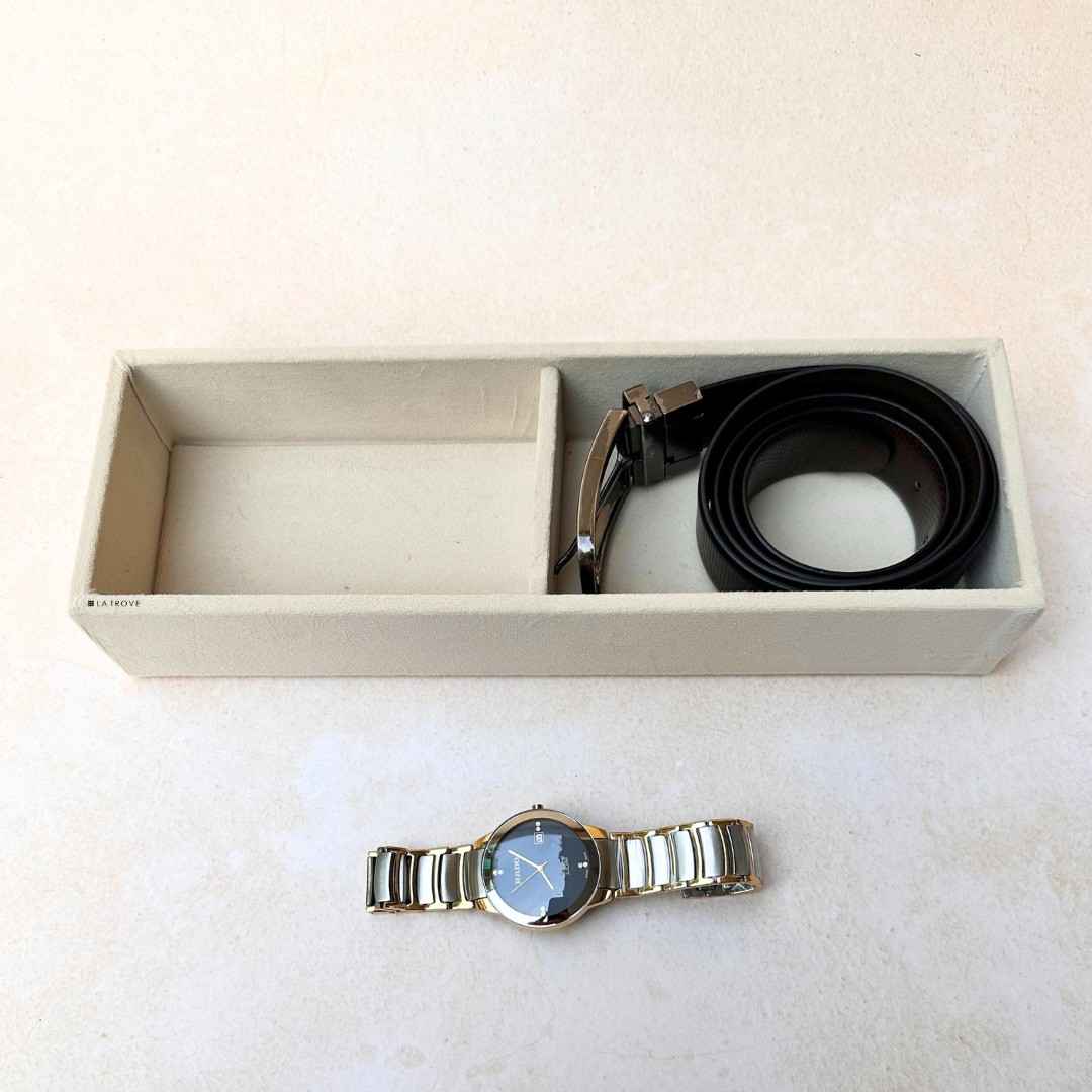 2 Slot Belt Organiser Tray (Sleek)