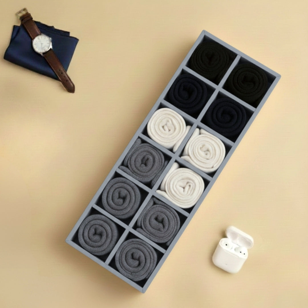 12 Slot Socks Tray for Socks & Small Accessories