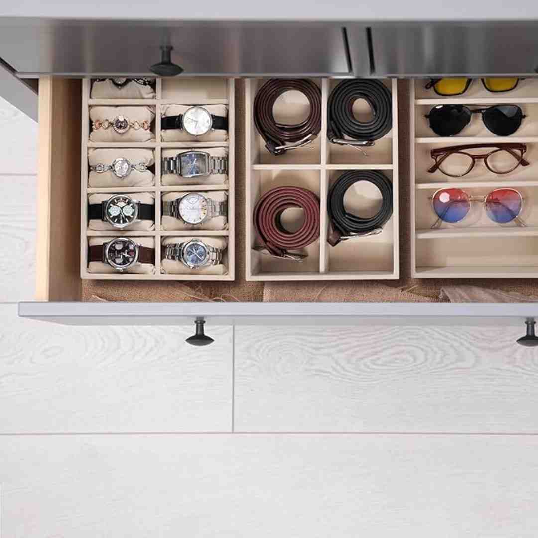 Combo of Watch, Sunglass & Belt Organizer Trays