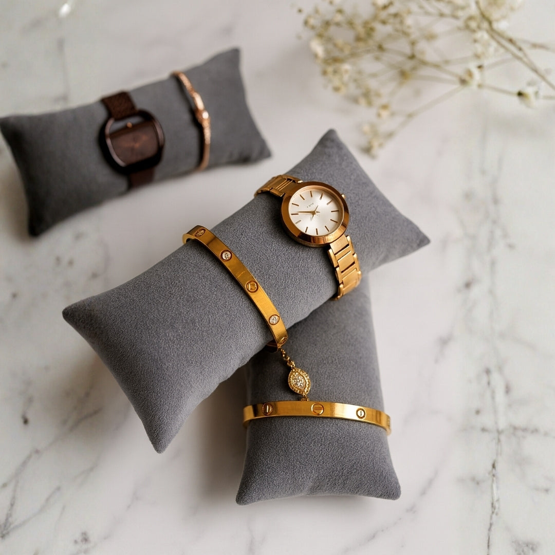 Pack of 7 Luxury Long Velvet Pillow Inserts for Bracelete & Jewellery Trays