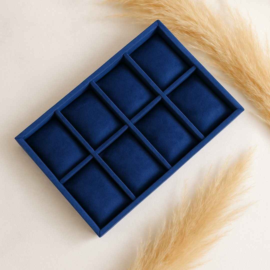 8 Slot Velvet Bracelet Tray Organizer