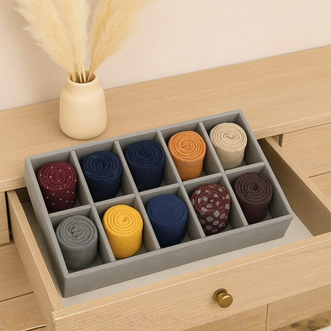 TBT 10 Slot Socks Organiser Tray