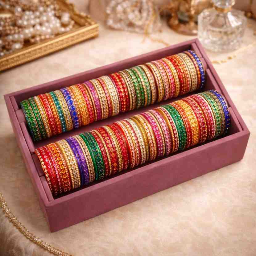 Double Rod Bangle Box – Elegant Storage for Bangles, Bracelets & Kada