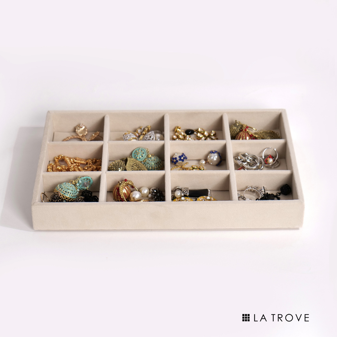 Luxury 12 Grid Jewellery Tray