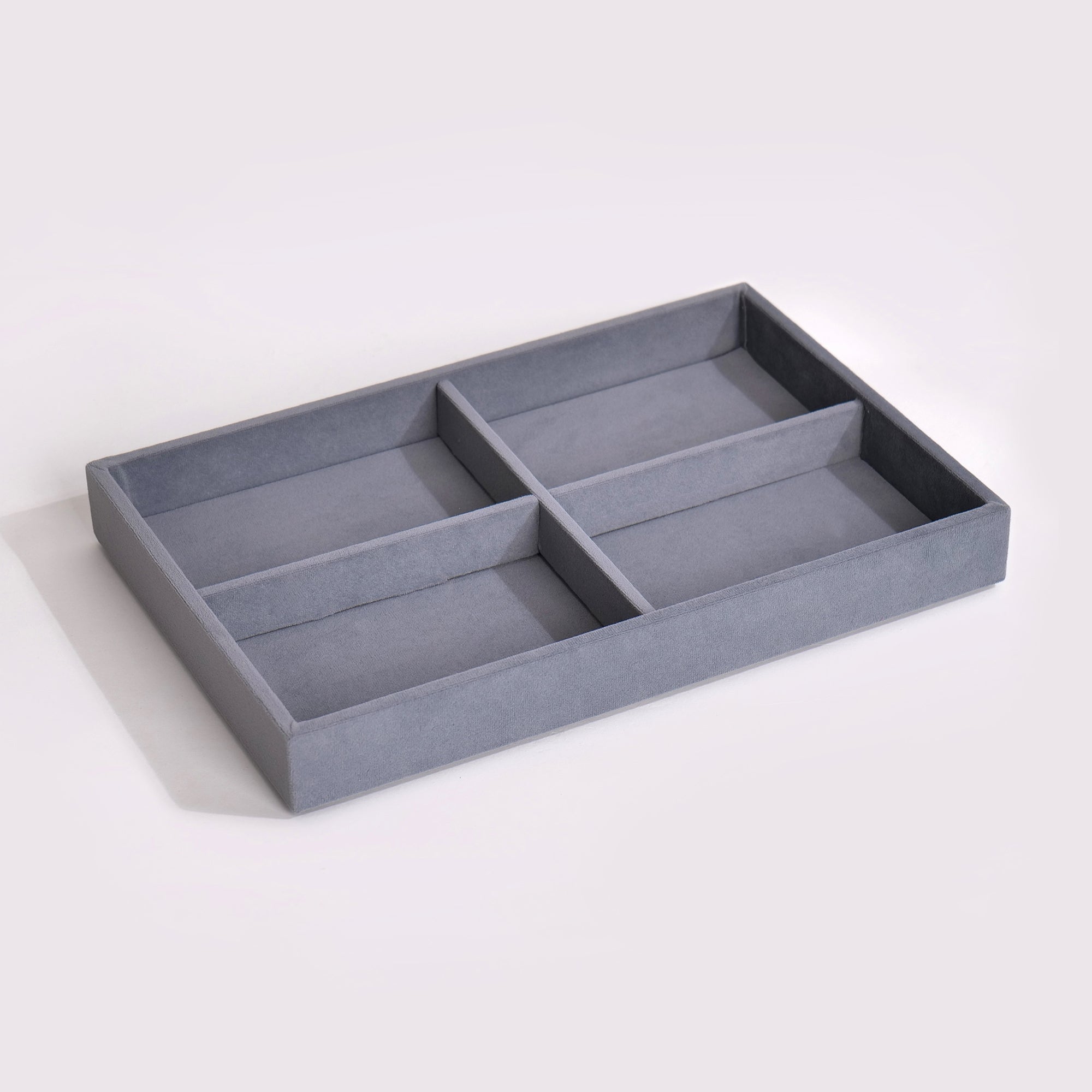 Drawer Stackable Jewellery Trays – Velvet Grid Organisers (4, 6, 12, 24)