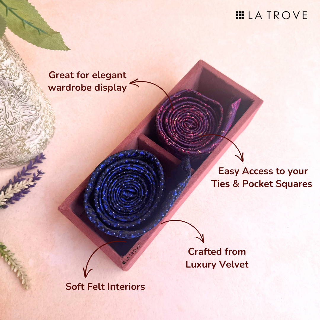 2 Slot Micro Tie & Pocket Square Tray (Micro)