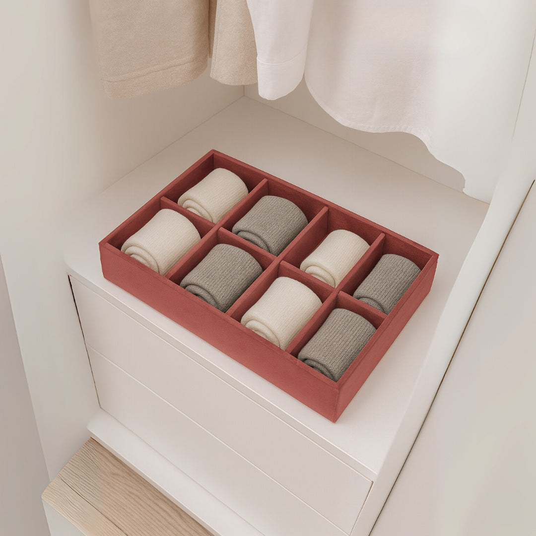 8 Slot Socks Organiser Tray