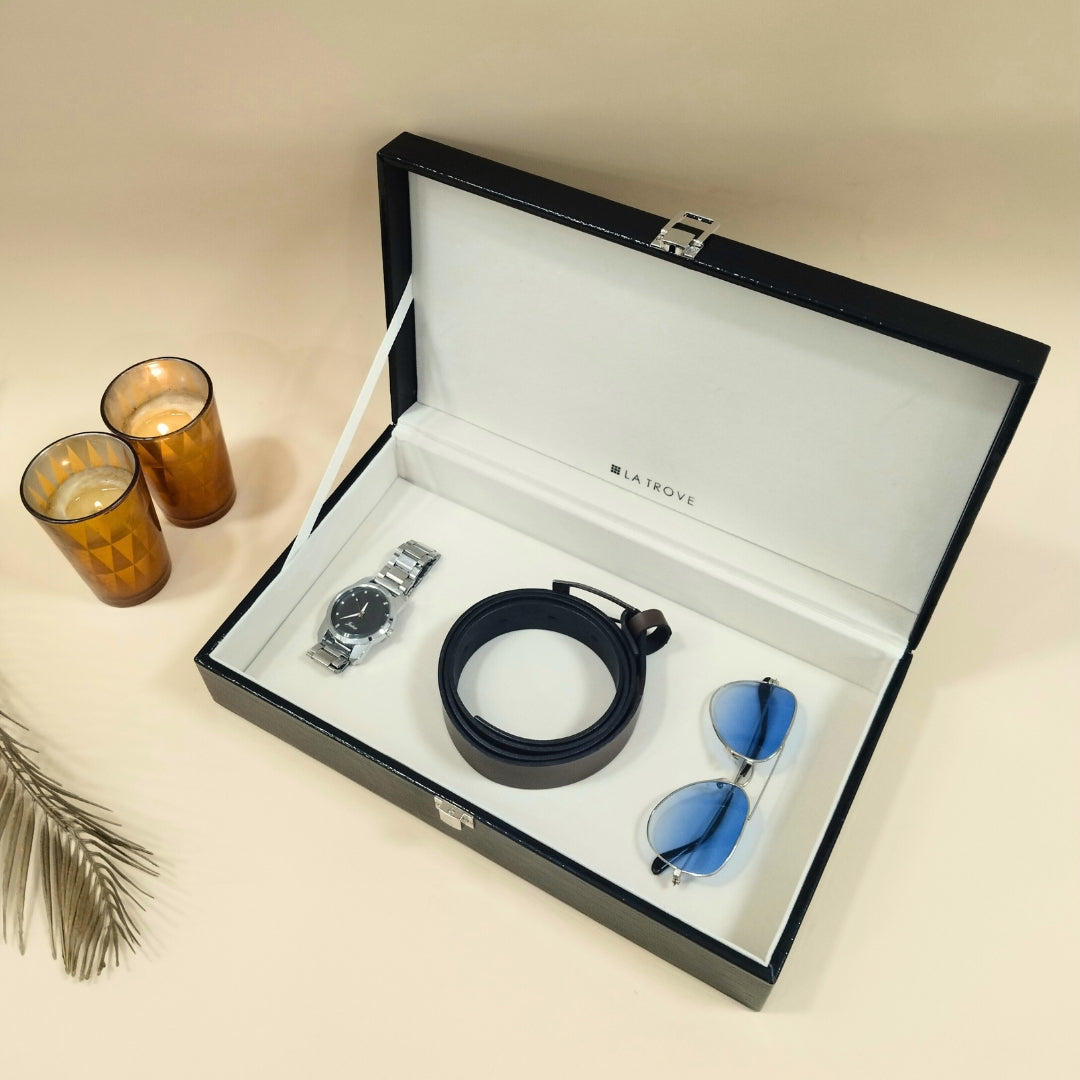 Premium dresser organiser box with spacious compartments and minimalist design.