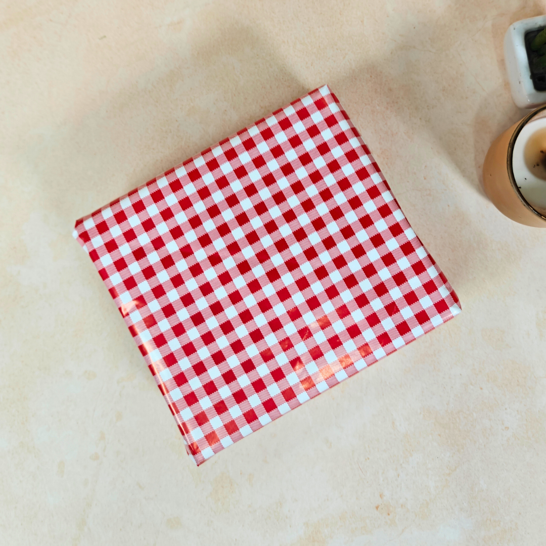 Red Check Dual Packing Paper
