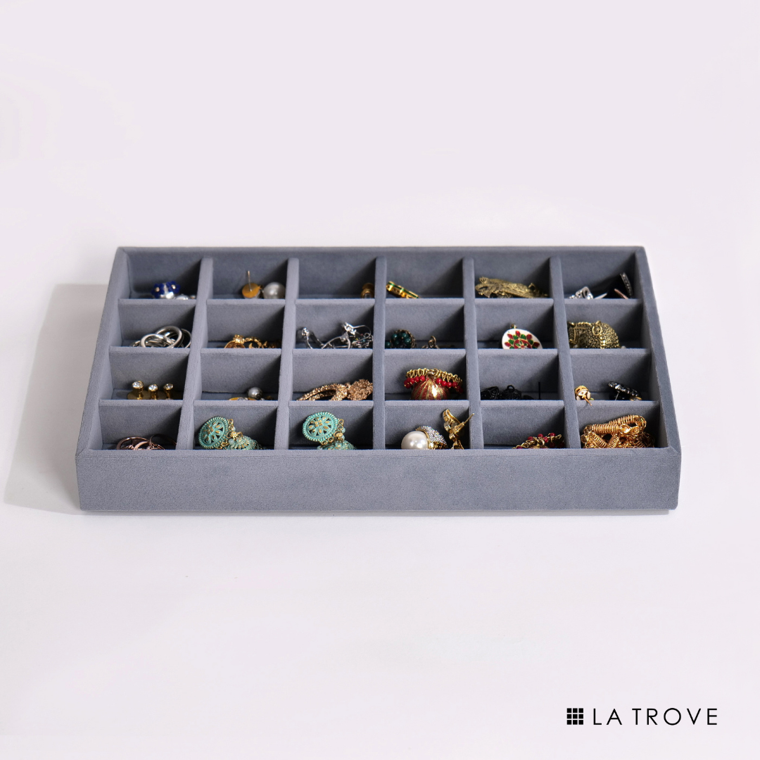 Luxury 24 Grids Jewellery Tray