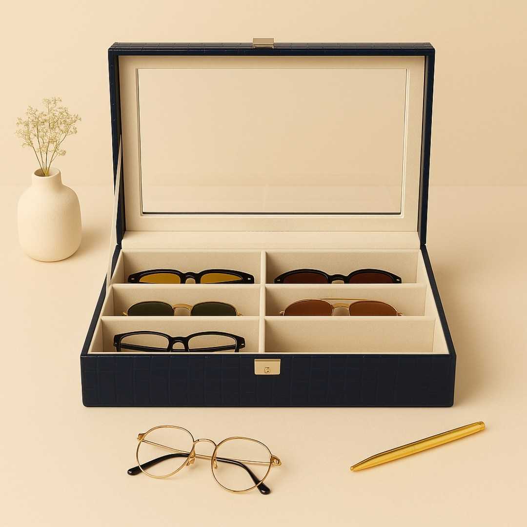 6 Slot Sunglass Glass Top