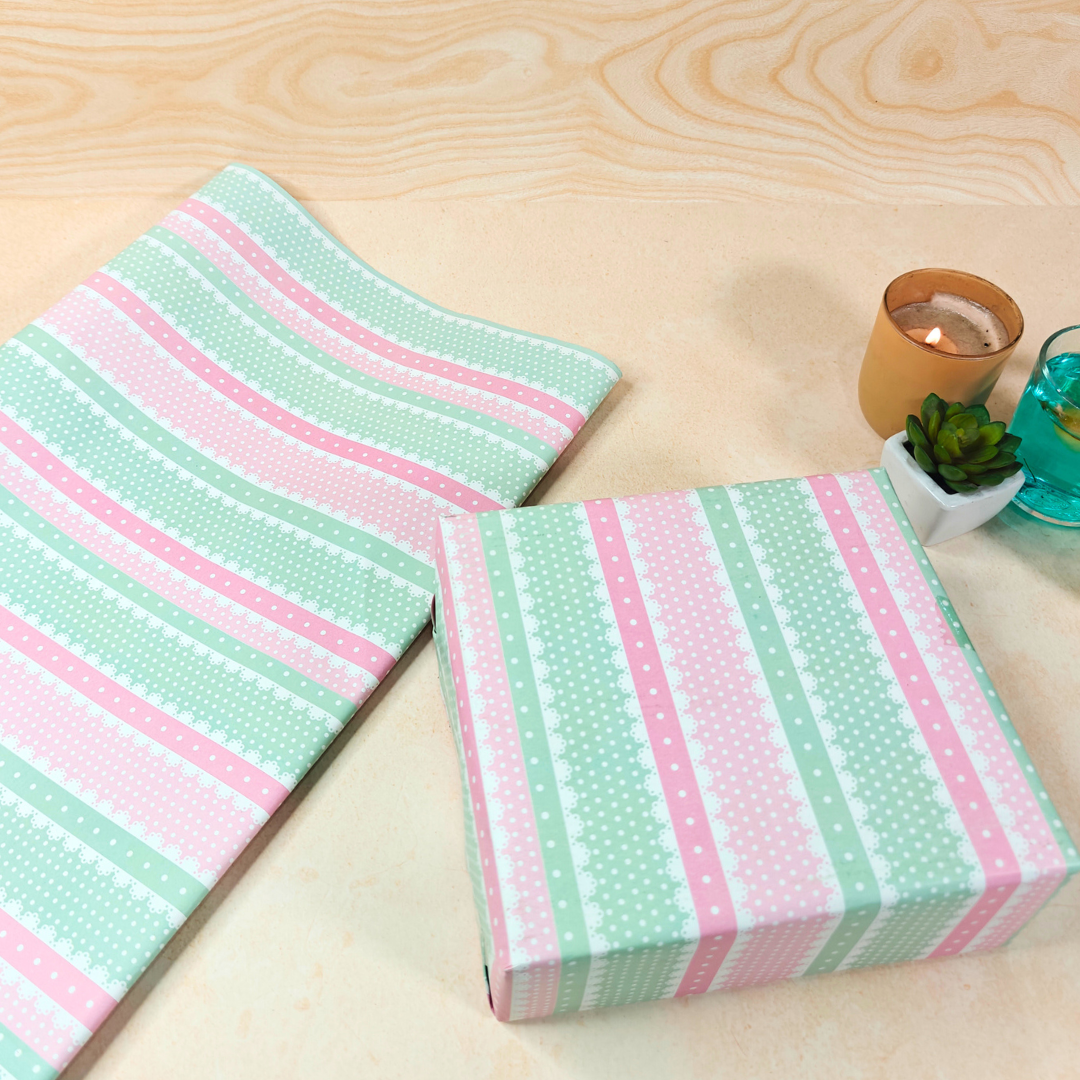 Pastel Candy Stripes Packing Paper