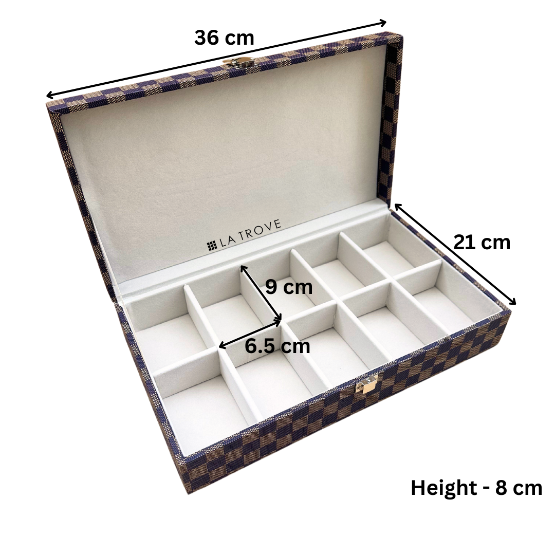 10 Slot Tie & Pocket Square Box