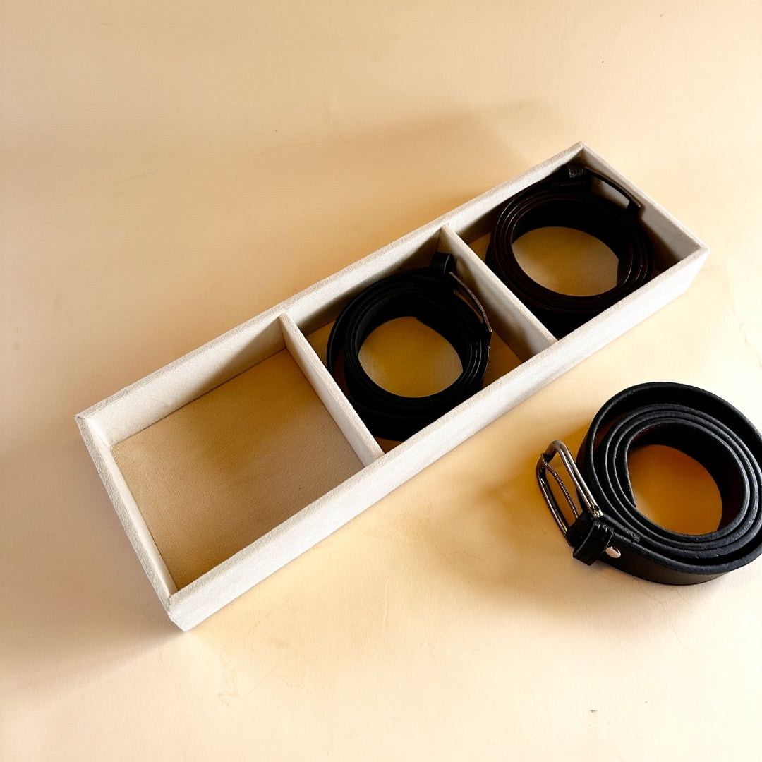 3 Slot Belt Tray for Belts & Small Accessories