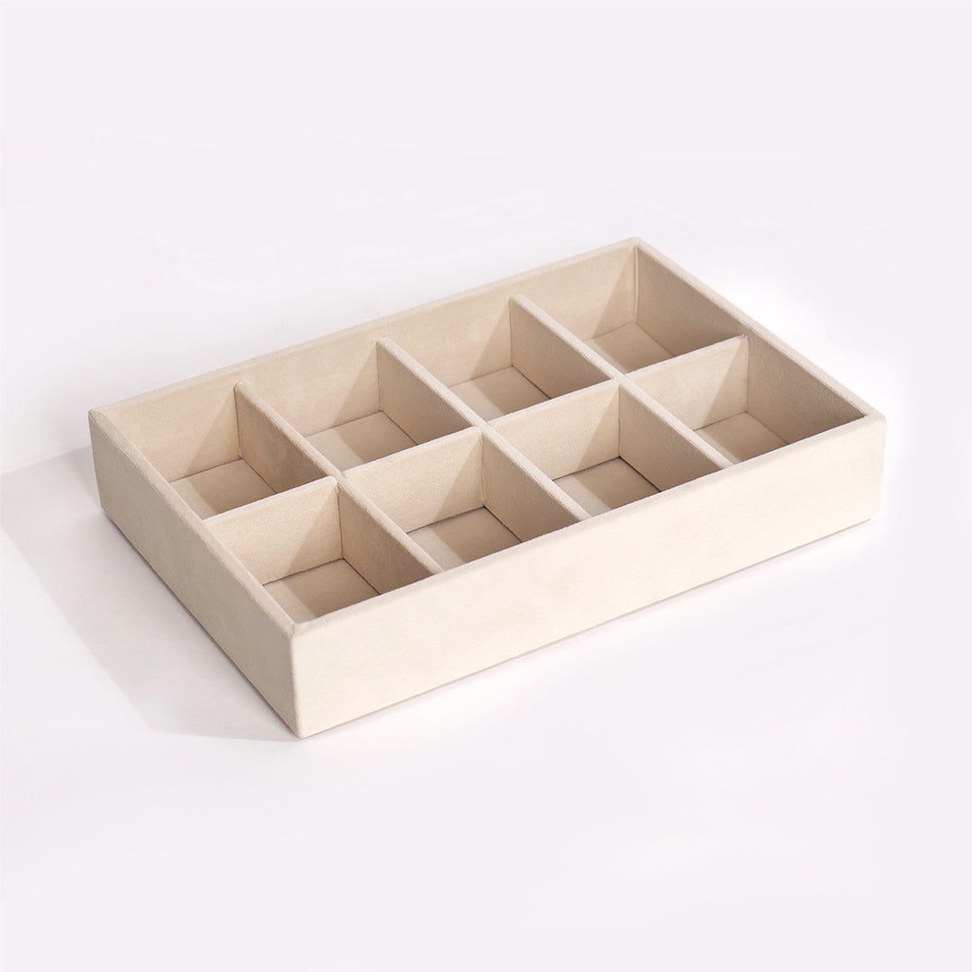 8 Slot Tie & Pocket Square Tray