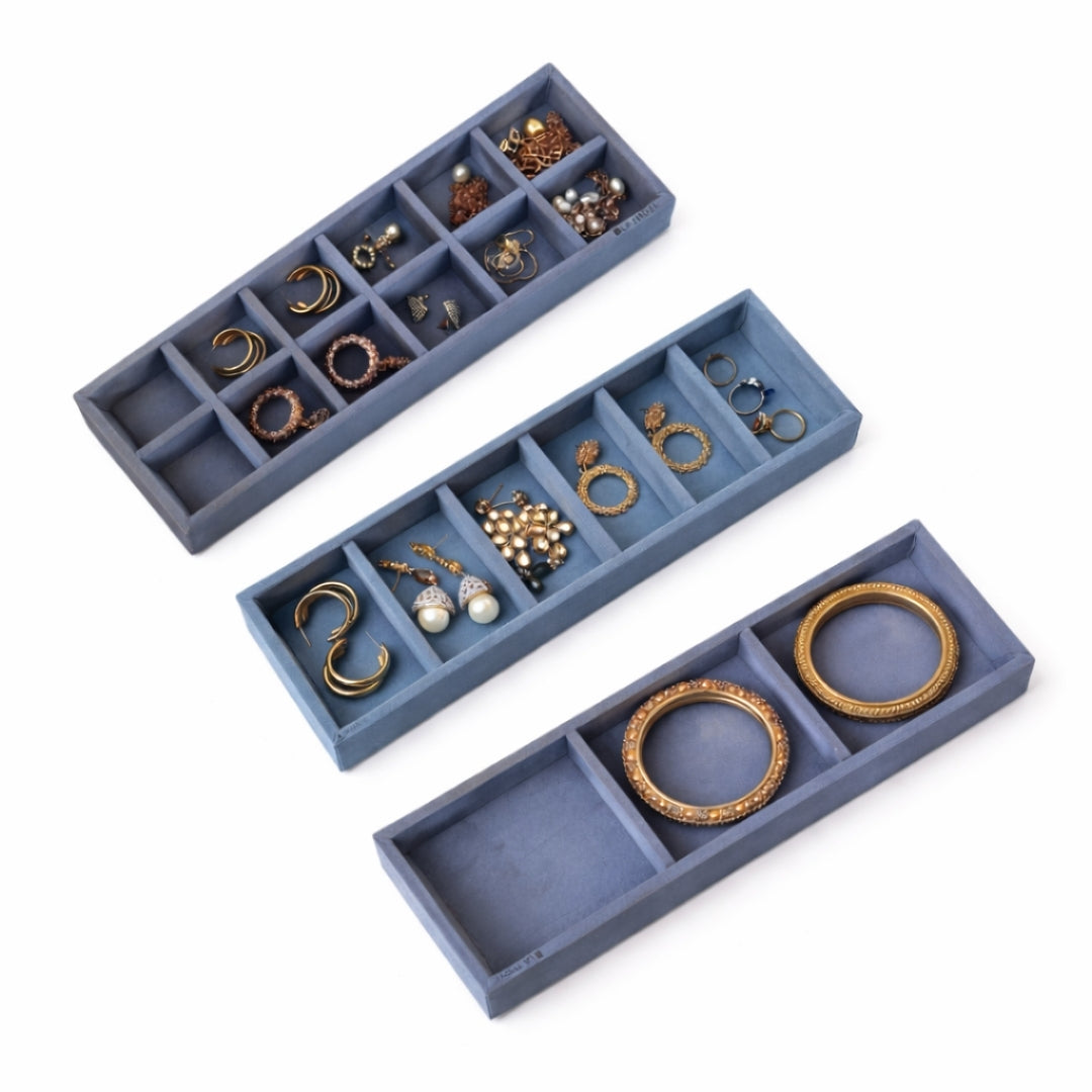Premium Jewellery Storage Set – 12, 6 & 3 Grid Organisers