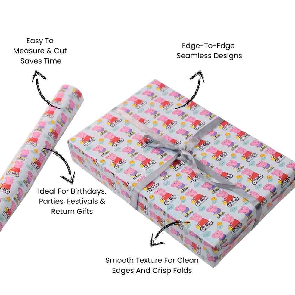 Peppa Pig Themed Gift Wrapping Paper for Kids