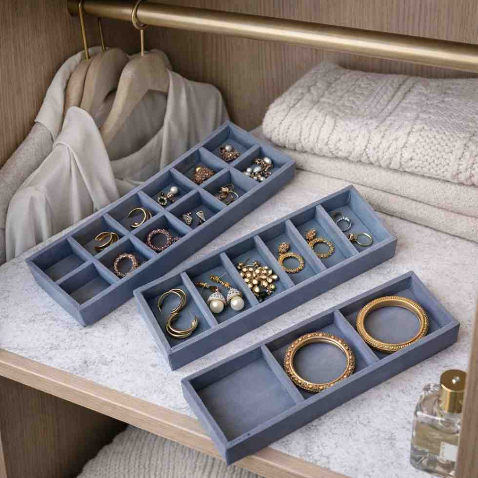 Premium Jewellery Storage Set – 12, 6 & 3 Grid Organisers