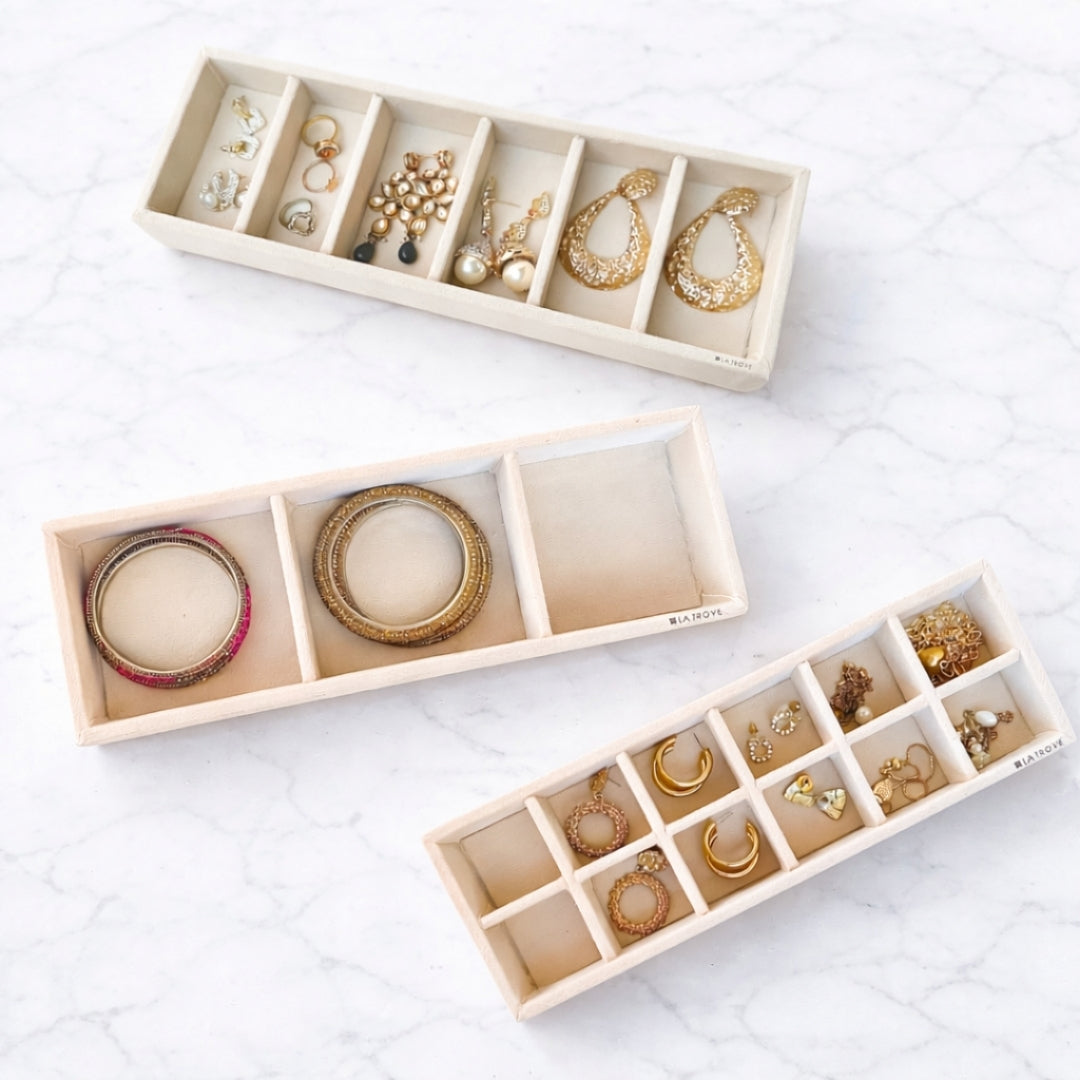Premium Jewellery Storage Set – 12, 6 & 3 Grid Organisers