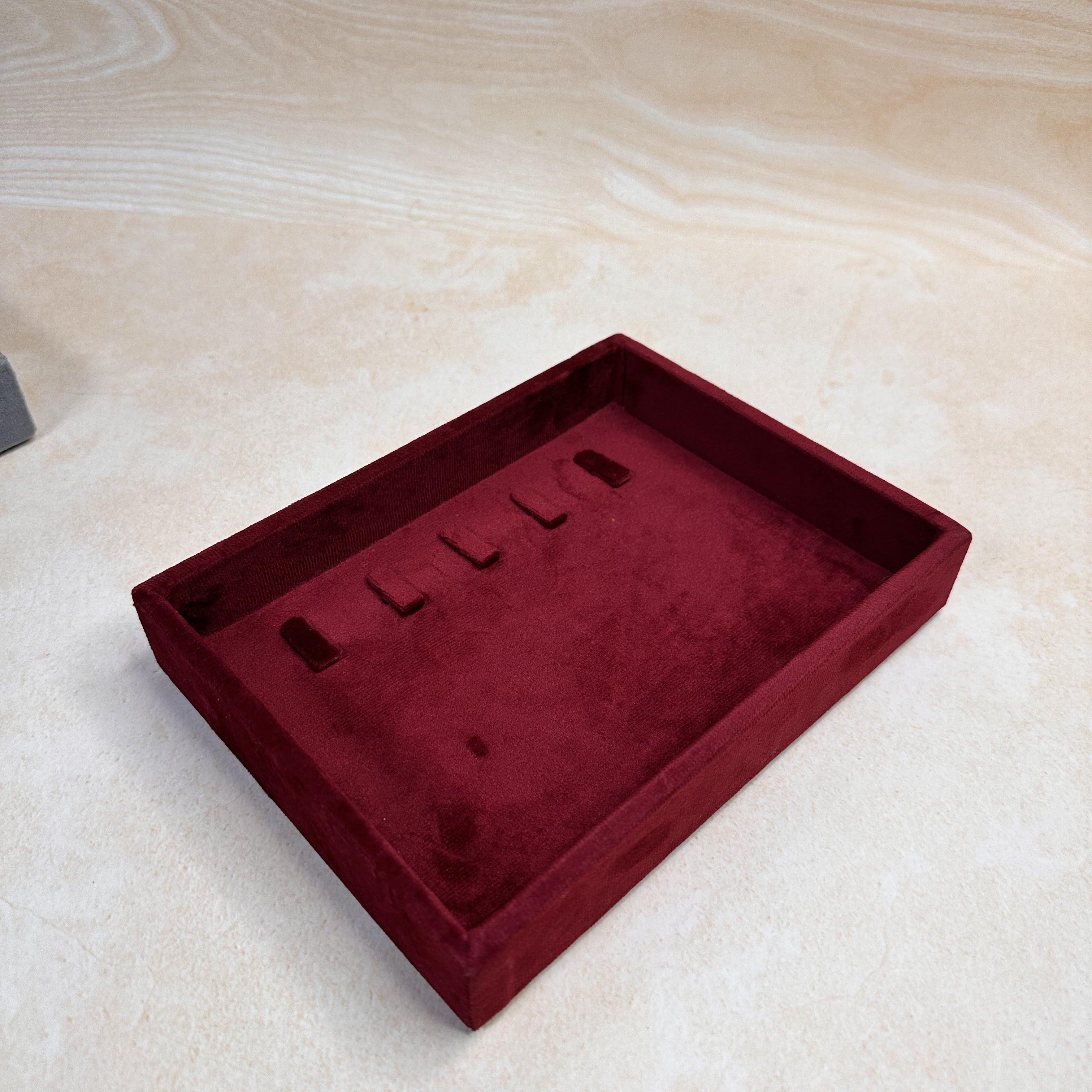 Plush Velvet Necklace Display Tray