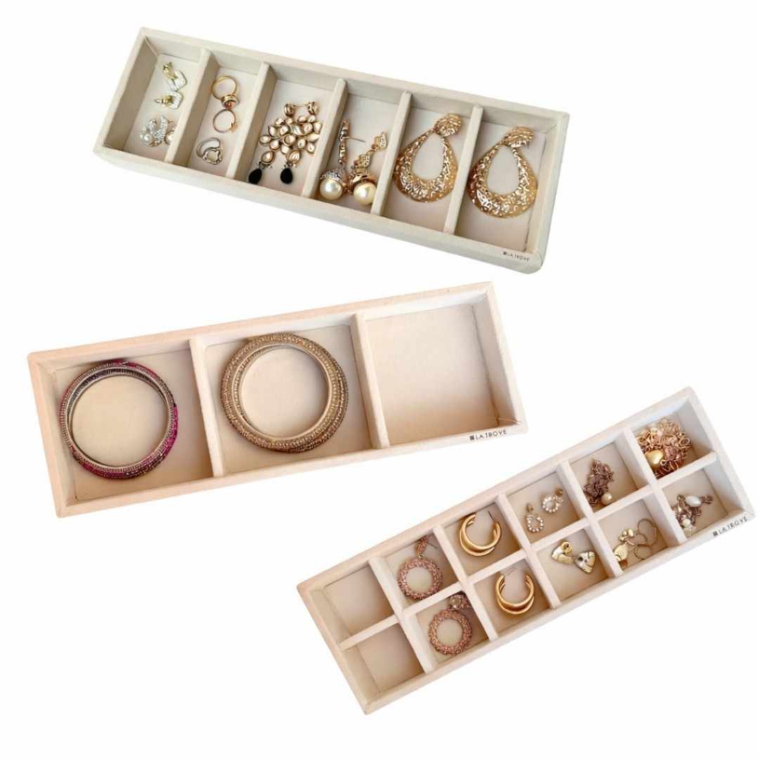 Premium Jewellery Storage Set – 12, 6 & 3 Grid Organizers