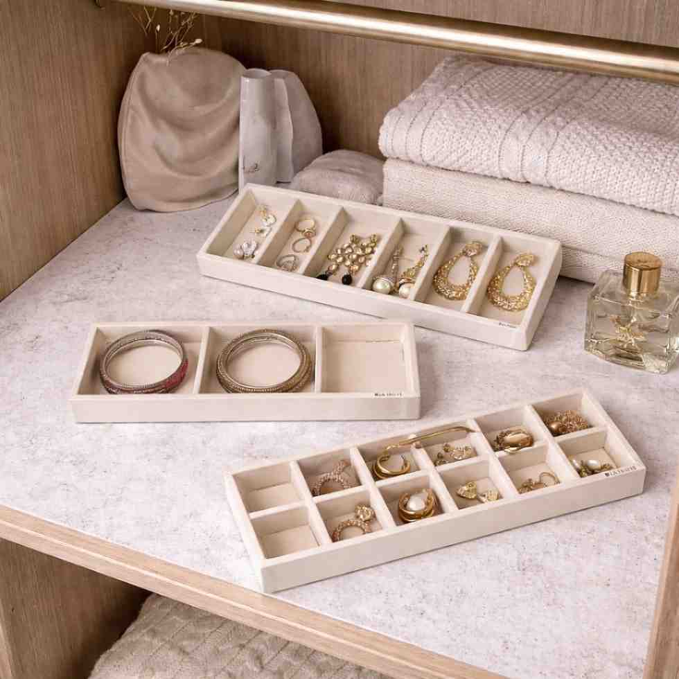 Premium Jewellery Storage Set – 12, 6 & 3 Grid Organisers
