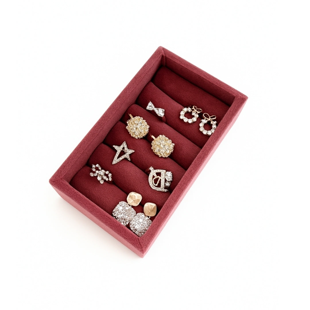 Nano Ring Tray – Velvet Jewellery Organiser for Rings & Studs