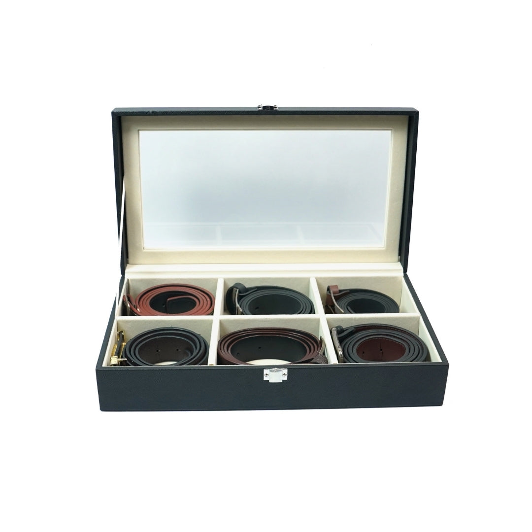 TBT Belt Organiser Box With Glass Top