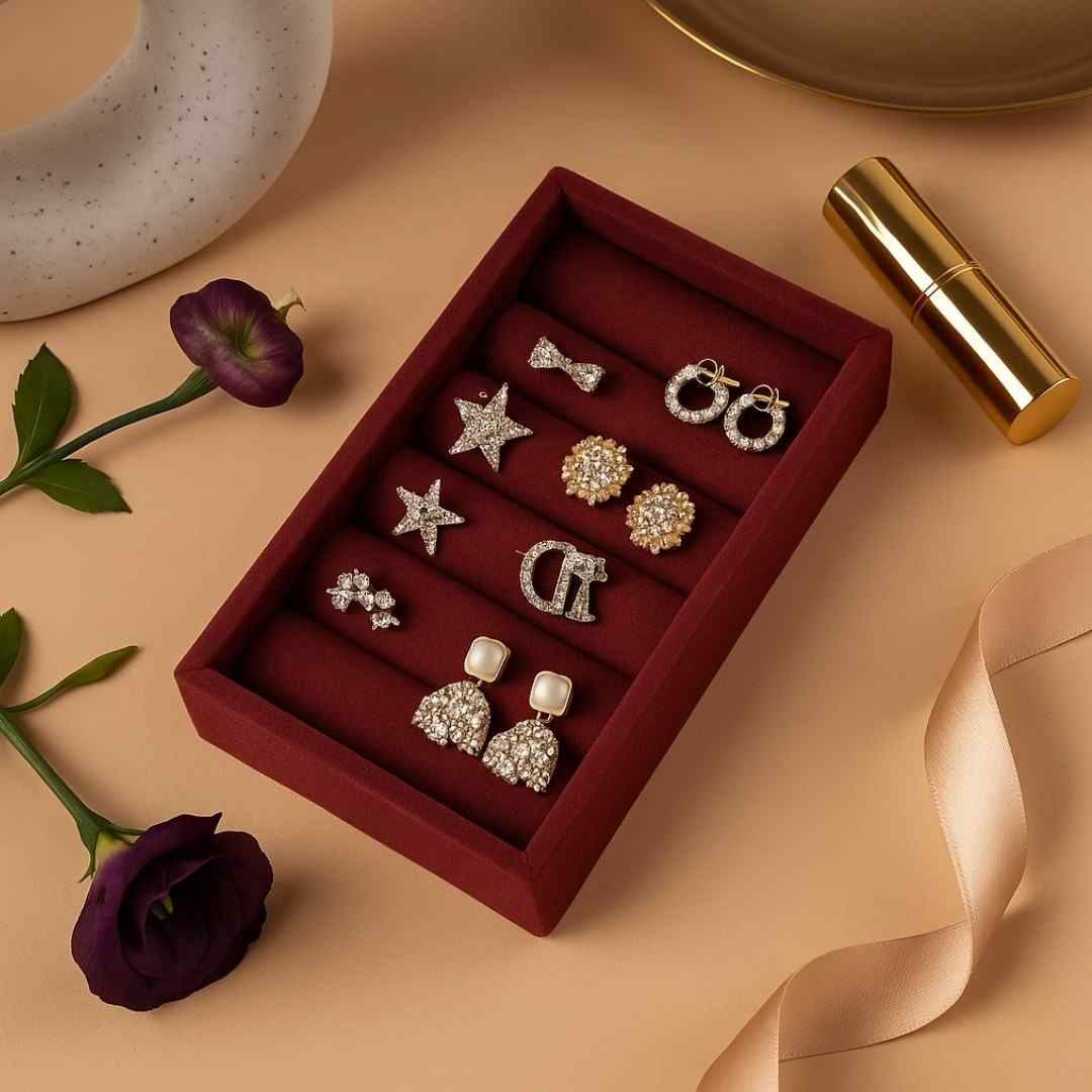 Nano Ring Tray – Velvet Jewellery Organiser for Rings & Studs
