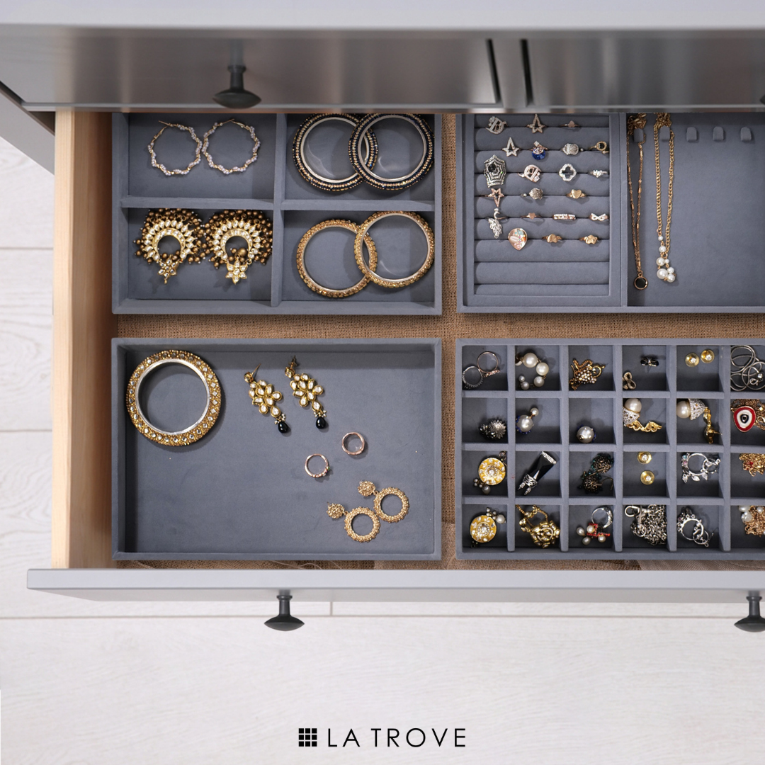 Drawer Stackable Jewellery Trays (Big Set of 4 Trays)