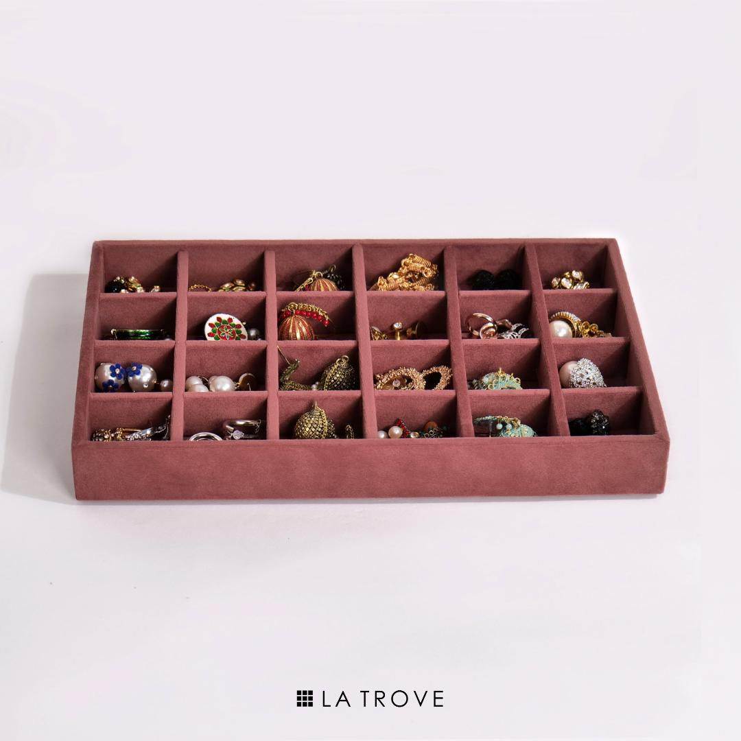 Luxury 24 Grids Jewellery Tray
