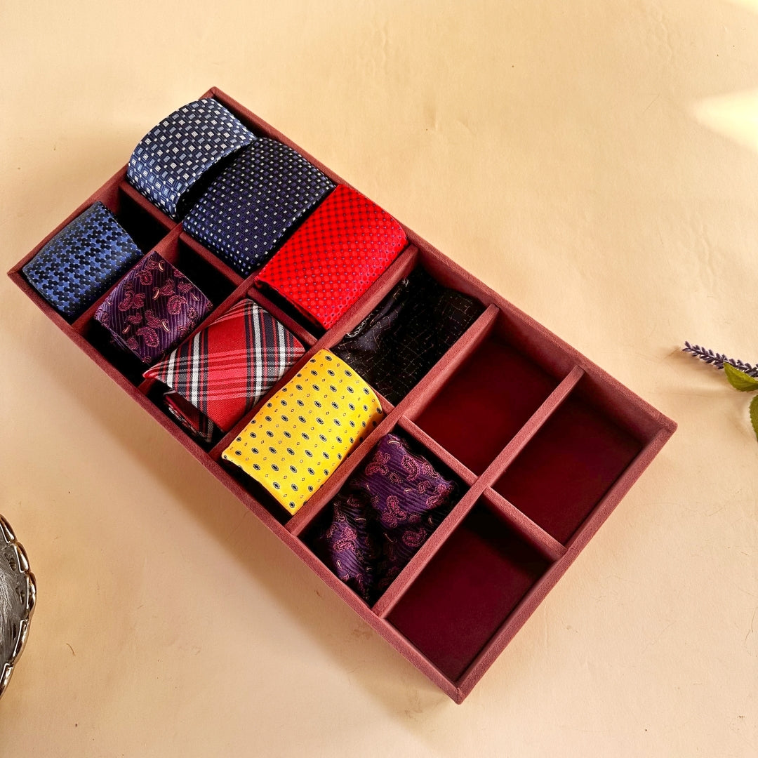 12 Slot Tie Tray for Ties, Scarves & Belts